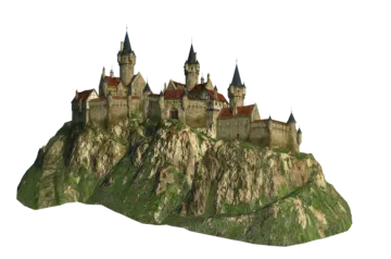a castle on top of a mountain