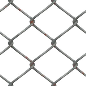 a close up view of a chain link fence