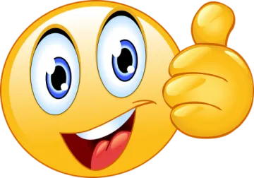 a smiley face with a thumbs up