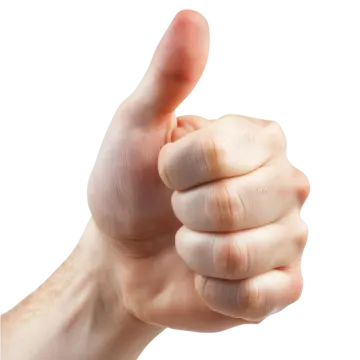 a person's hand with a thumb on it