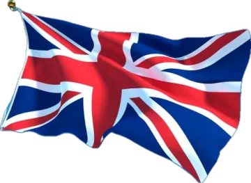 a british flag flying in the wind