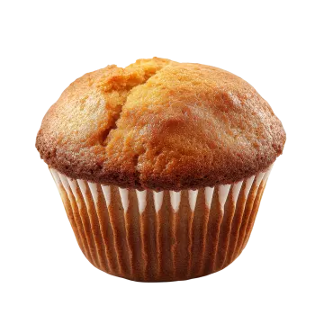 a muffin on a white background