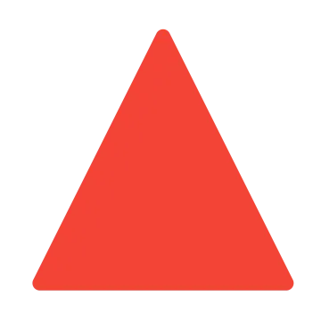 a red triangle on a white background