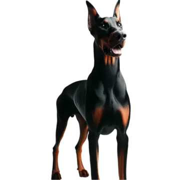 a dog standing in front of a white background