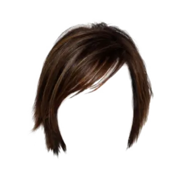 a woman's head with brown hair