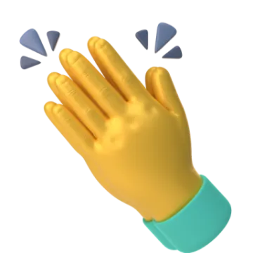 a hand with yellow gloves and blue wrist band