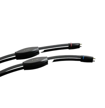 a pair of audio cables