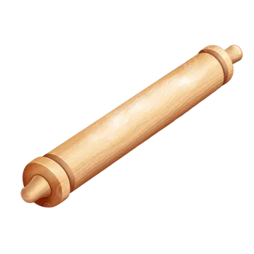 a wooden rolling board on a white background