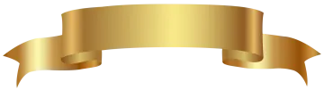 a gold ribbon on a white background