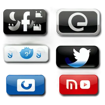 a collection of social icons