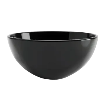 a black bowl on a white background