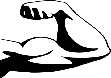 a black and white image of a man's arm