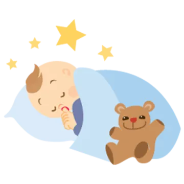 a baby sleeping next to a teddy bear
