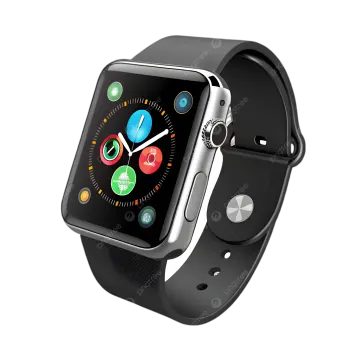 a black smart watch with an apple watch face