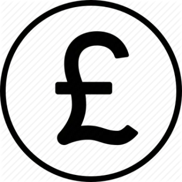 a black and white icon of the pound symbol