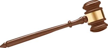 a wooden judge's gavette