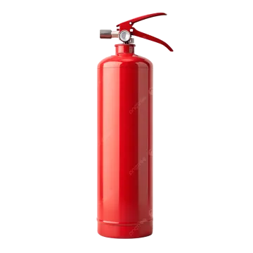 a red fire exor on a white background