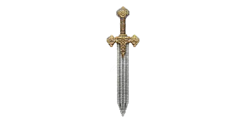 a sword made out of gold and diamonds