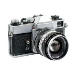 an old camera on a white background
