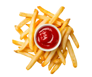 a pile of french fries