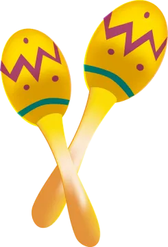 two maraos on a white background