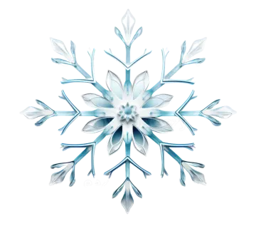 a blue snowflake on a white background