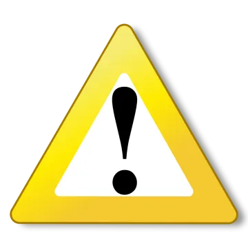 a yellow triangle with a question mark on it