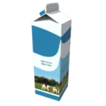 a carton of milk on a white background