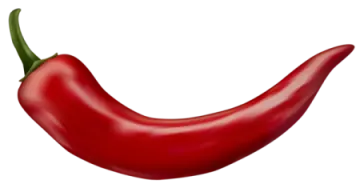 a red pepper on a white background