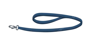 a blue leash on a white background