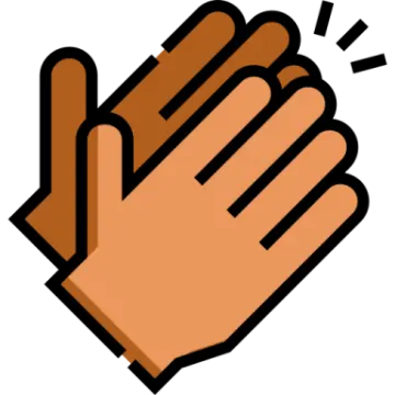a pair of hands with the fingers extended