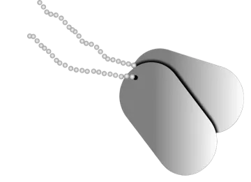 a dog tag with a chain attached to it