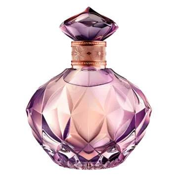 a bottle of perfume on a white background