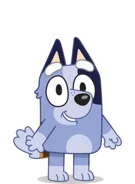 a cartoon dog with glasses and a backpack