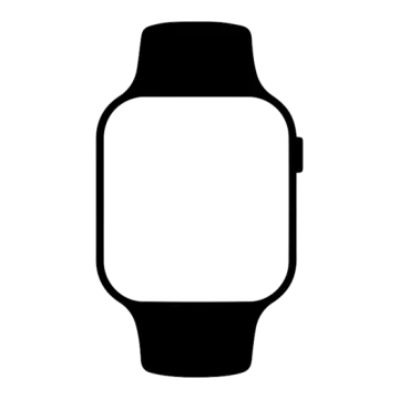 a black and white watch icon