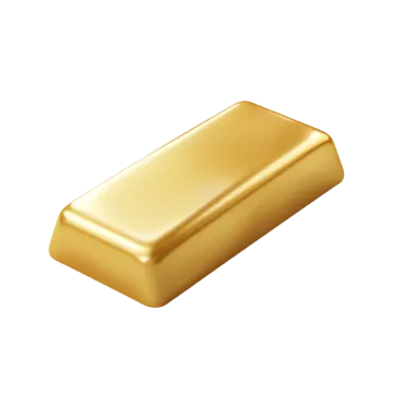 a gold bar on a white background