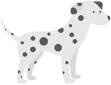 a dog with black spots on it's face
