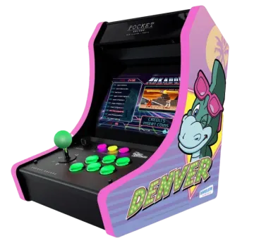 an image of a pink arcade machine