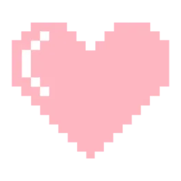 a pink heart on a white background