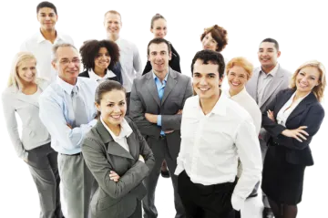 a group of smiling business people