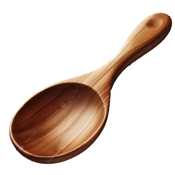 a wooden spoon on a white background