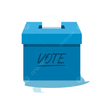 a voting box with the word vote on it