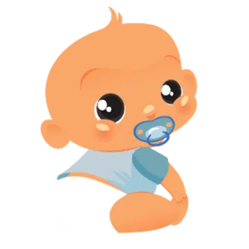 a baby with a pac in his mouth