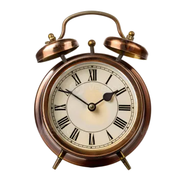 an old fashioned alarm clock on a white background