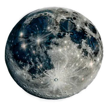 a full moon with stars in the sky