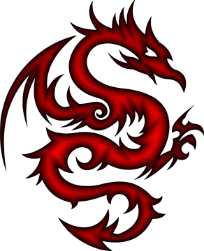 a red dragon tattoo design