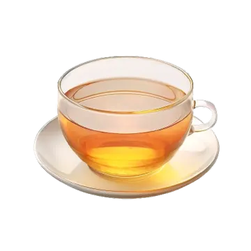 a cup of tea on a saucer