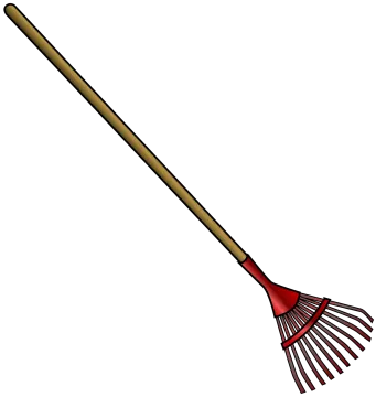 a broom on a white background