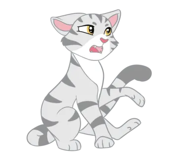 a gray and white cat with yellow eyes