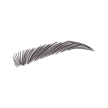 a black and white drawing of a long eyelashes